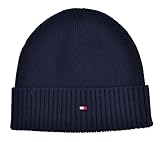 Tommy Hilfiger Strickmütze Mütze Cotton Cashmere Beanie Blau Space Blue One Size