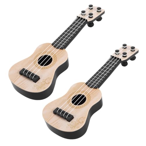 BESTonZON 2piezas Mini Ukelele De Juguete De Cuerdas Guitarra De Juguete Educativa Viajes y Fiestas Instrumento Musical para Principiantes