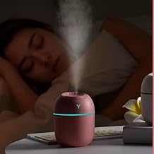 180ml Mini Air Humidifier Diffuser, Improve Air Quality, Humidify, Reduce Dust with 7 Colorful Lights for Room Multicolor