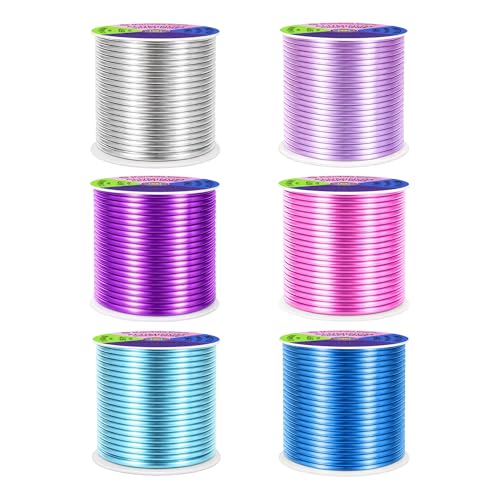 Image of Mandala Crafts 13 GA Turquoise Pink Assorted Anodized Aluminum Craft Wire | 300 FT, Colored, Flexible, Bendable for Bonsai Armature Sculpting Wire Wrapping Jewelry Making, Weather & Tarnish Resistant