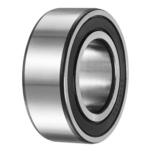 sourcing map 3209-2RS/5209-2RS Double Row Sealed Angular Contact Ball Bearing, 44.5 x 85 x 30mm Ball Bearings for Electric Motor, Pumps, Compressor, Agricultural Machinery