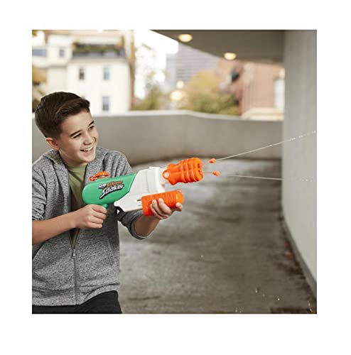 Lançador de Água Nerf Super Soaker Hydro Frenzy 3 em 1, com 2 Tubos Frontais - F3891 - Hasbro, Cor: