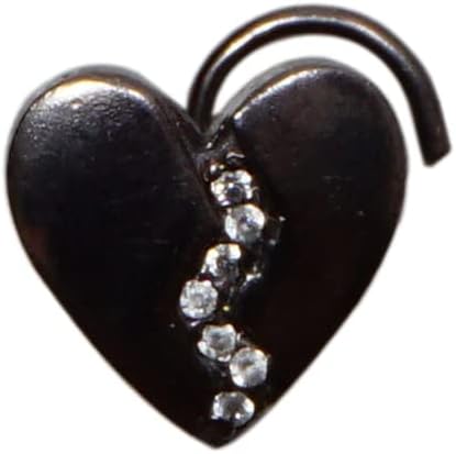 925 Sterling Silver Nose Stud Indian Nose Stud Indian Nose Jewelry Indian Nose Ring Black Plated Nose Stud Diamond Nose Ring Black Nose Hoop Crock Screw Nose Stud
