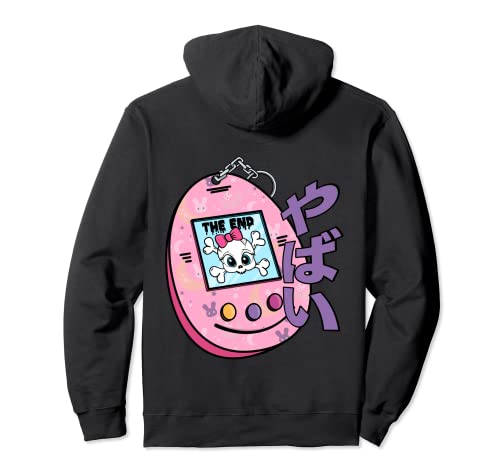 Japonés Pastel Goth Anime Estilo 90s Retro Virtual Pet Game Sudadera con Capucha