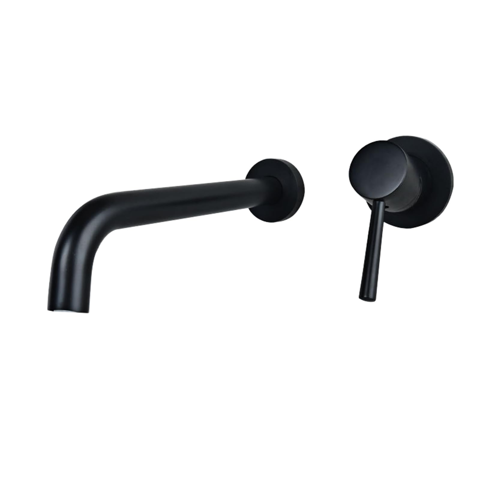 Robinet mural de salle de bain chromé avec mitigeur monocommande 15 cm