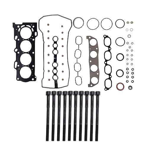 Image of DNJ HGB948 Engine Cylinder Head Gasket Set with Head Bolt Kit, Complete Repair Set for 2000-2008 Chevrolet, Pontiac, Toyota Celica, Corolla, Matrix 1.8L L4 16V DOHC 1794cc