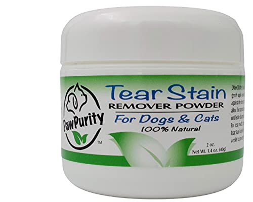 Tear Stain Remover Powder for Dogs & Cats โ 2 oz | Gently Treats The Cause of Staining | 100% Natural, Safe | Keeps Pet Eye Area Clean and Dry | The Trusted Choice for Pet Owners Tear Stain Remover Powder for Dogs & Cats โ 2 oz | Gently Treats The Cause of Staining | 100% Natural, Safe | Keeps Pet Eye Area Clean and Dry | The Trusted Choice for Pet Owners
