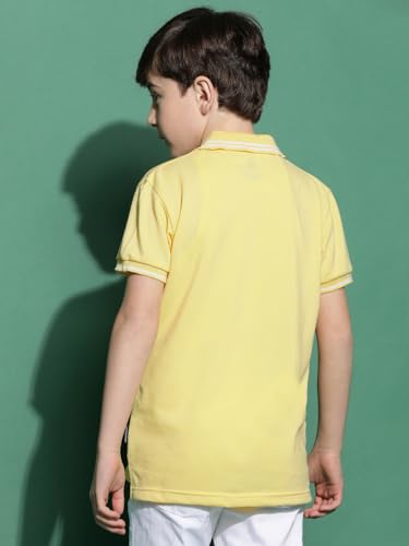 Image of Li'l Tomatoes Boys Pique Polo T-Shirt | Half Sleeve Casual Summer Wear | Soft & Breathable | 9-16 Years