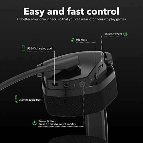 Nubwo G06 Wireless Gaming Headset For Ps5, Ps4, Pc, Noise Cancelling Over Ear Gaming Headphones With Mic, 2.4Ghz Ultra-Low Latency, Wired Mode For Xbox One, Xbox Series X Games (Green) #TOP5