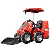 HUAYEE 480D Ride-On Wheeled Mini Skid Steer Loader with 23HP V-Twin Air-Cooled Gasoline Engine & Bucket – Compact Duty Loader for Construction, Landscaping, Farm, Material Handling, In-stock in the US