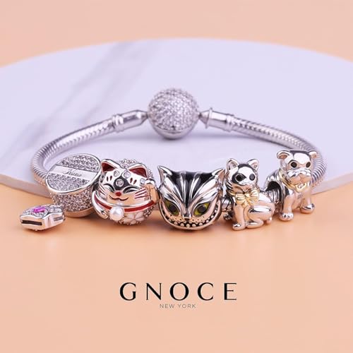 Image of GNOCE Cute Animal Collection Charms 925 Sterling Silver Pendant Dangle Bead Charm Fit for Bracelets and Necklaces, Hand-Finished Keepsake Jewelry Gift for Women, Girls, Mother, BBF