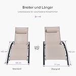 PURPLE LEAF Sonnenliegen-Set Aluminium Beige
