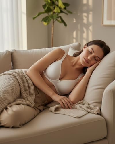 Image of Saforia Cuddlecot Cotton Padded T-Shirt Bra for Women | Wire-Free Full Coverage Bra | Breathable Soft Cotton Everyday Bra | Seamless Comfort Innerwear