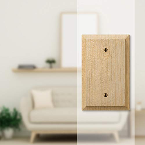 Amerelle 180B Baker Single Blank Unfinished Wood Wallplate #TOP2