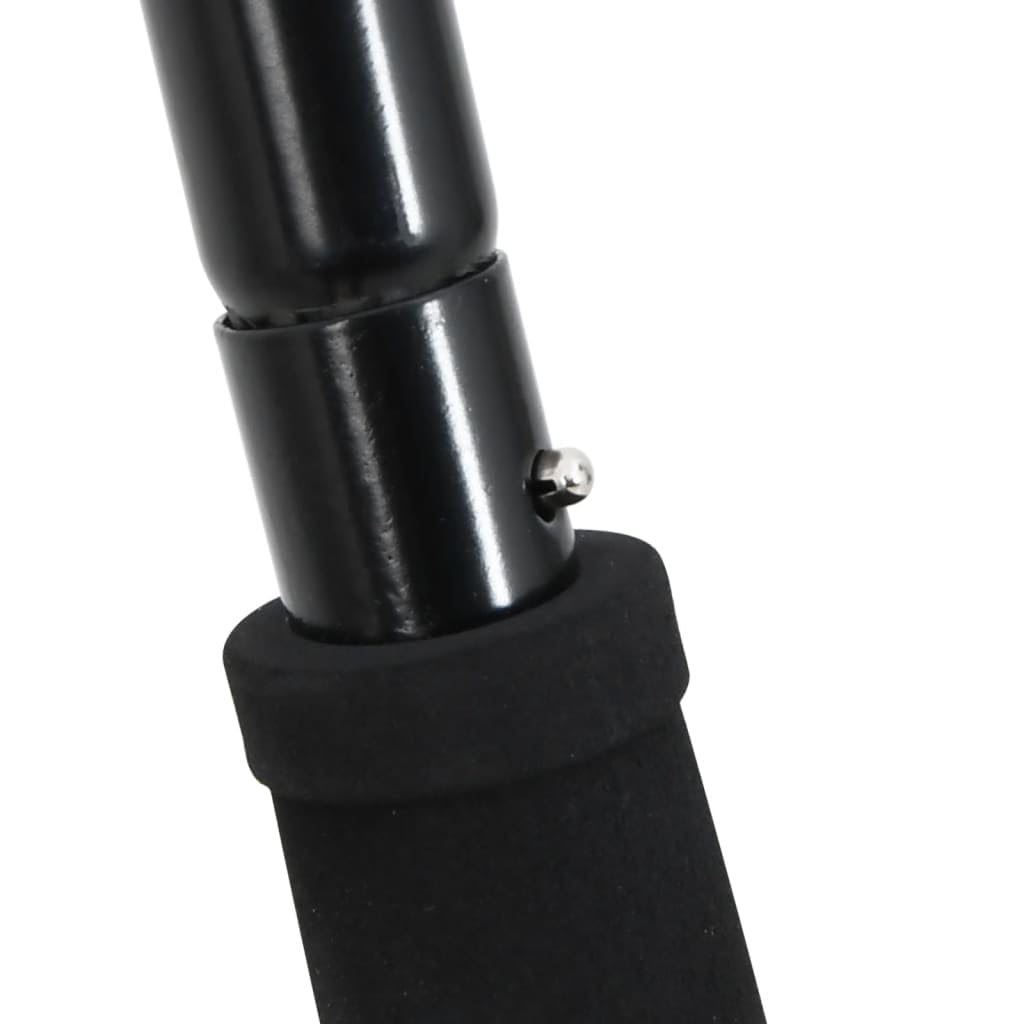 Mango de acero negro Ø3,5 x 127,5 cm, dos piezas con mango antideslizante, mango de repuesto para tenedor, para establo, pasto y forraje