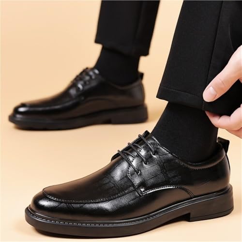 Cap Toe Oxfords Lace Up Dress Shoes Lug Sole Heightening Soft Bottom Versatile Casual Shoes Versatile Business Commuting Thanksgiving Christmas Year Party Daily4