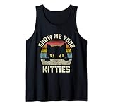 Muéstrame Tus Gatitos Vintage Estilo Retro Amante Del Gato Camiseta sin Mangas