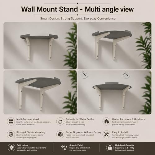 Image of BIOWAY Wall Stand for RO Water Purifier, Routers, Set-Top Box (Round)