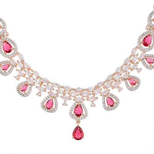 Women's Sparkling Elegance CZ Waterfall Jewellery Set, Gift Ready