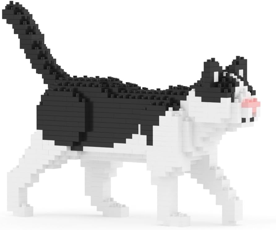 JEKCA Tuxedo Cat Mini 01S | Mini Cat Plastic Building Blocks | Age 14+