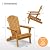 VINGLI Folding Adirondack Chairs Set of 4, Wood Adirondack Chair for Outdoor, Foldable Fire Pit Chairs for Patio, BBQ, Porch, Yard, Pool