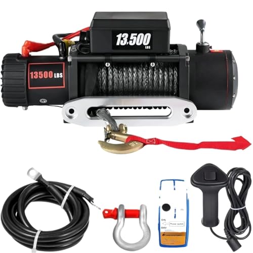 �d���z�C�X�g �d���E�C���`13500LBS 12V�����������[�v�E�C���`24M/92FT���t�e�B���O�z�C�X�g