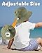 HONGTEYA Baby Sun Hat Toddler Boy Bucket Hat Kids Summer Beach Hat Wide Brim Sun Protection Green/Navy