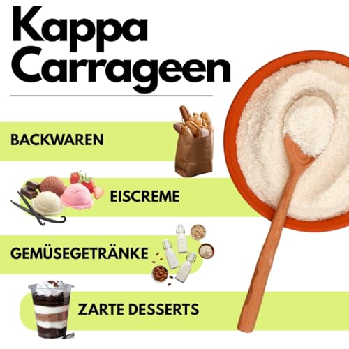 Saporepuro KAPPA CARRAGEENAN PULVER 100 gr - ideal für Eis, Desserts, Gele