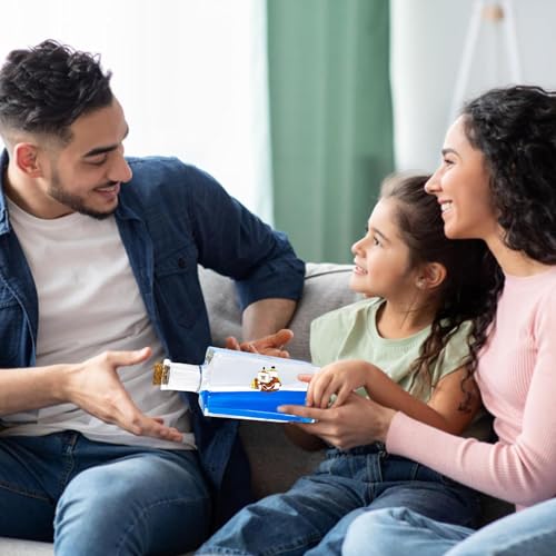 Tuzsocr Kreuzfahrtschiff Fluid Drift Bottle, Thousand Sunny Schiff in Flasche, Unsinkable Boot In Einer Box, Acryl Pirate Modell Ship, Stressabbau Toy, Schiff im Glas für Büro und Haus Deko (Stil 1)