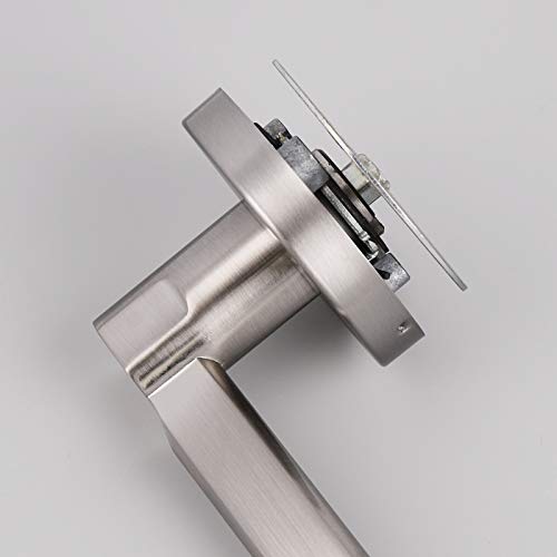 Probrico Flat Half-Dummy Inactive Door Levers, Satin Nickel Non-Turning Interior Closet French Door Handles, 5 Pack #TOP3