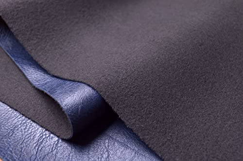 Image of Wento Thick 1 Yard Faux Leather Soft Skin Grain PU Fabric for Furniture Cover, Reupholster Sofa Chairs, Cushions, Vinyl Upholstery (1yard, Navy)