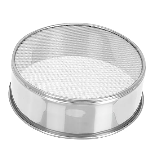 OFFSCH Setaccio Rotondo in Acciaio Inossidabile 304, Colino Multifunzionale per Giardinaggio Domestico, Setaccio Fine per Terreno e Semi, Strumento Leggero e Resistente per Casa e Orto,