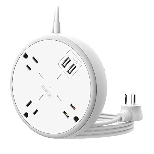 10FT Power Strip with USB Ports, NTONPOWER Flat Plug Power Strip Long Extension Cord, 3 Widely Spaced Outlets 2 USB, Wall Mount Charging Station, Compact for Home, Office, Dorm Essentials, White 10FT Power Strip with USB Ports, NTONPOWER Flat Plug Power Strip Long Extension Cord, 3 Widely Spaced Outlets 2 USB, Wall Mount Charging Station, Compact for Home, Office, Dorm Essentials, White