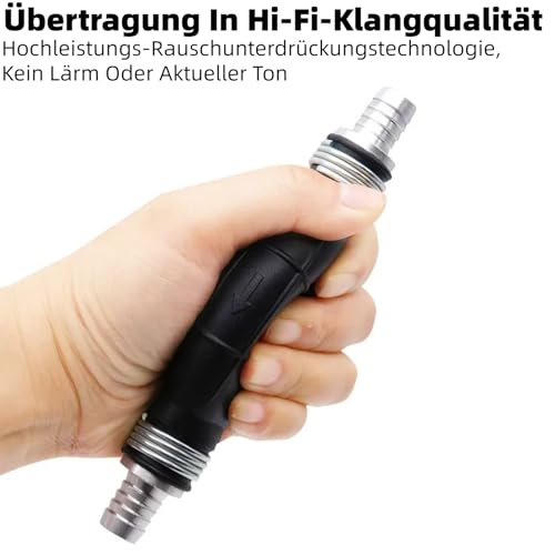 Reminnbor Benzineslang met pompbal, 6 mm, handpomp, brandstofleiding, pomp, rubber, brandstofoverdracht, vacuümtankleiding, handprimerpomp, accessoires voor marine boot (6 mm) - Afbeelding 4