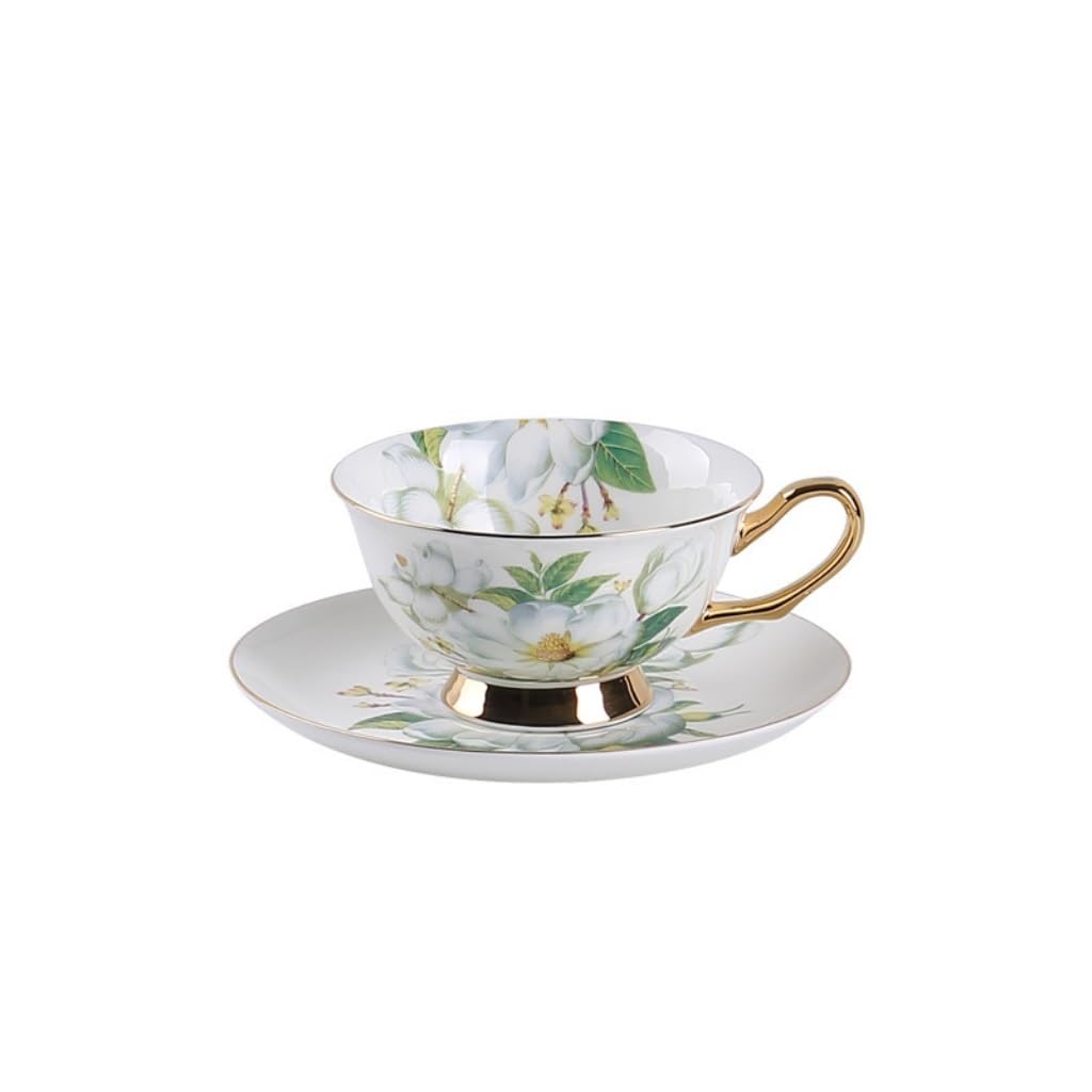 GHKryD Tea set, Bone Porcelain Coffee Cup and Saucer, English Afternoon Tea Set Mug(D)