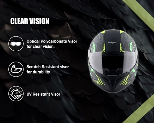 VEGA Voyager DRAGOA! Full Face Riding Helmet Black - Image 4