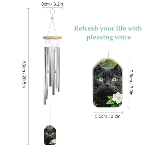 Carillon perte d'une mère ou père souvenir deuil chat noir - 3