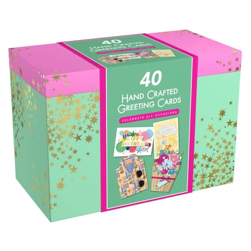 PRO4ALL Hand Crafted All Occasion Greeting Card Collection, 40-count NEW MODEL