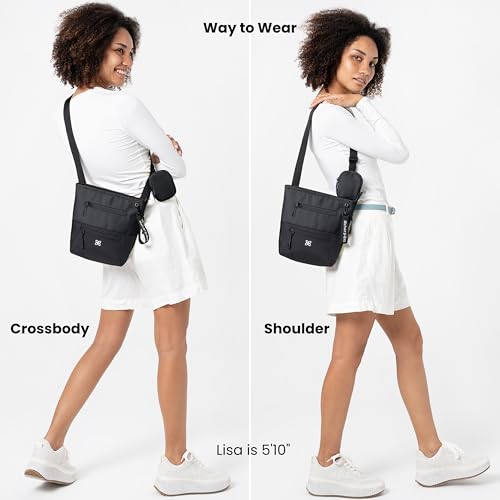 Image of Sherpani Sadie, Nylon Crossbody Bag, Lightweight Shoulder Bag, Travel Cross Body, Crossbody Purse for Women, RFID Protection, Removable Coin Purse, Travel Gift (Raven Heritage)
