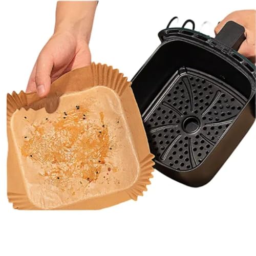 Forma de Papel Descartável Quadrada Para Air Fryer 16cm Antiaderente - 200 folhas