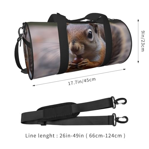 Sports Gym Bag for Women Men Travel Duffel Bag Tote Weekender Bag Cute Squirrel Carry on Overnight Bag for Travel Swimming Fitness Workout Sports Duffle Bag2