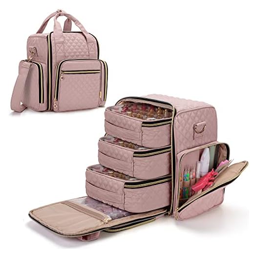 LUXJA Organizador de esmalte de uñas con capacidad para 72 botellas (15 ml - 0.5 fl.oz) y una lámpara de uñas, Rosa pálido