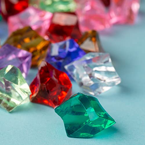 Entervending Acrylic Gems - Vase Filler - Plastic Fake Gems Ice Rock Crystals - Approximately 10.6 Oz Plastic Crystals - Large Acrylic Gem Stones - Fake Crystals For Decoration - Aquarium Jewels #TOP7