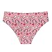 Hawapod Women's Underwear Heart Print Comfort Fashion Panties Oversized Party Seamless Low Rise Pink Underwear For Women