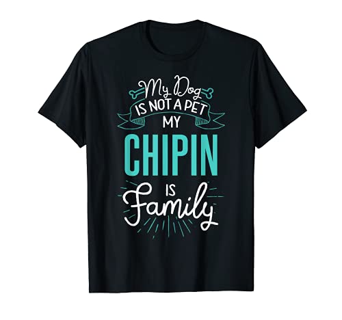 Cute Chipin Design Family Dog Giftn T-Shirt, Black