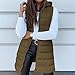 Long Puffer Vest Women 2025 Hooded Quilted Vests Winter Warm Sleeveless Lightweight Outerwear Jacket With Pockets Vest Puffer Coffee XL