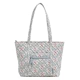 Vera Bradley Cotton Small Vera Tote Bag, Mon Amour Gray