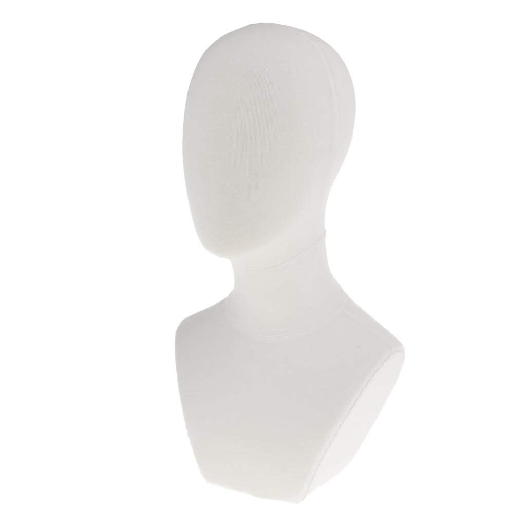 Baosity 21 Inch Canvas Bust for Wigs Making Jewelry Display, B