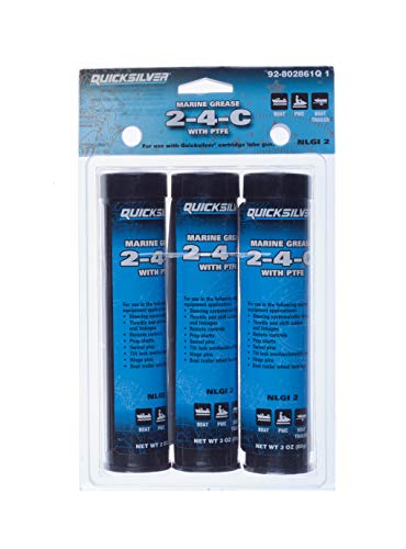 Quicksilver 802861Q1 2-4-C Marine Grease/Lubricant With Ptfe - 3 Oz. Cartridge #TOP4