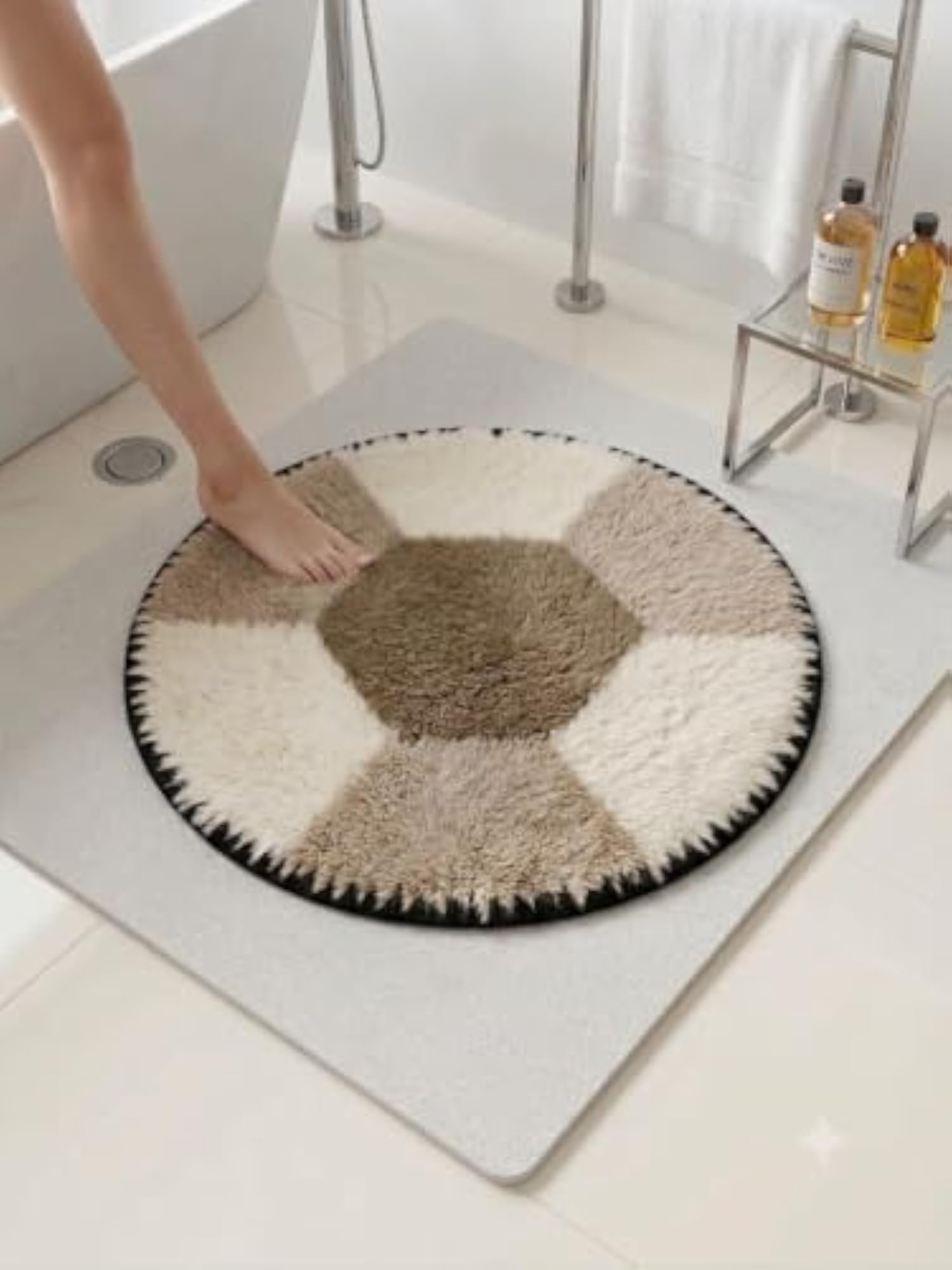 Handmade Pure Wool Accent Floor Mat, Super Absorbent